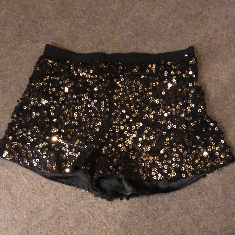 Gold Sequined Shorts